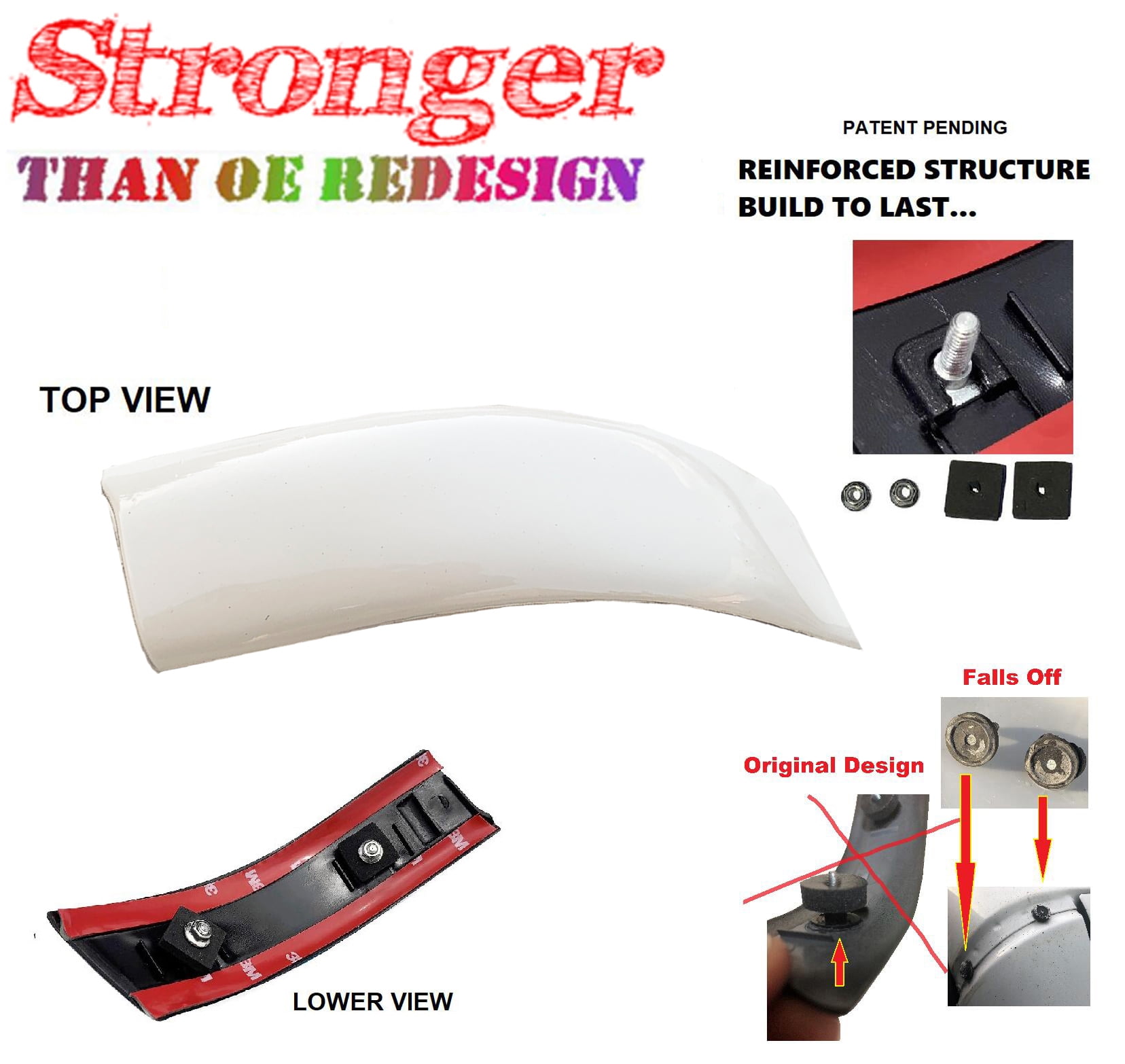 Upgraded Roof Molding For 99-07 Ford F-250 F-350 F-450 F-550 Super Duty Left Driver Side LH YO Oxford White YC3Z2551729PTM 1999 2000 2001 2002 2003 2004 2005 2006 2007