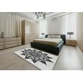thumbnail image 5 of Ahgly Company Machine Washable Indoor Square Transitional Platinum Gray Area Rugs, 3' Square, 5 of 7