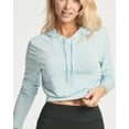 thumbnail image 4 of 3 Pack: Women's Dry-Fit Long Sleeve Cropped Hoodie - Athletic Hooded Crop Sweatshirt (Available in Plus Size), 4 of 6