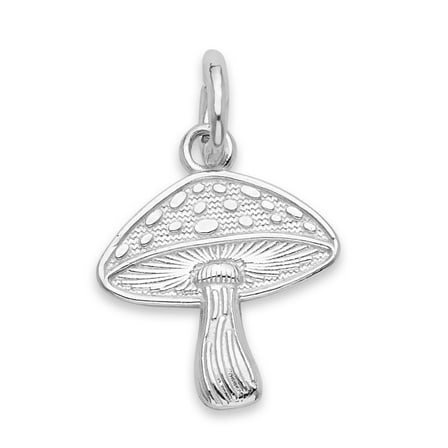 925 Sterling Silver Mushroom Charm - Boho Jewelry Gifts for Her