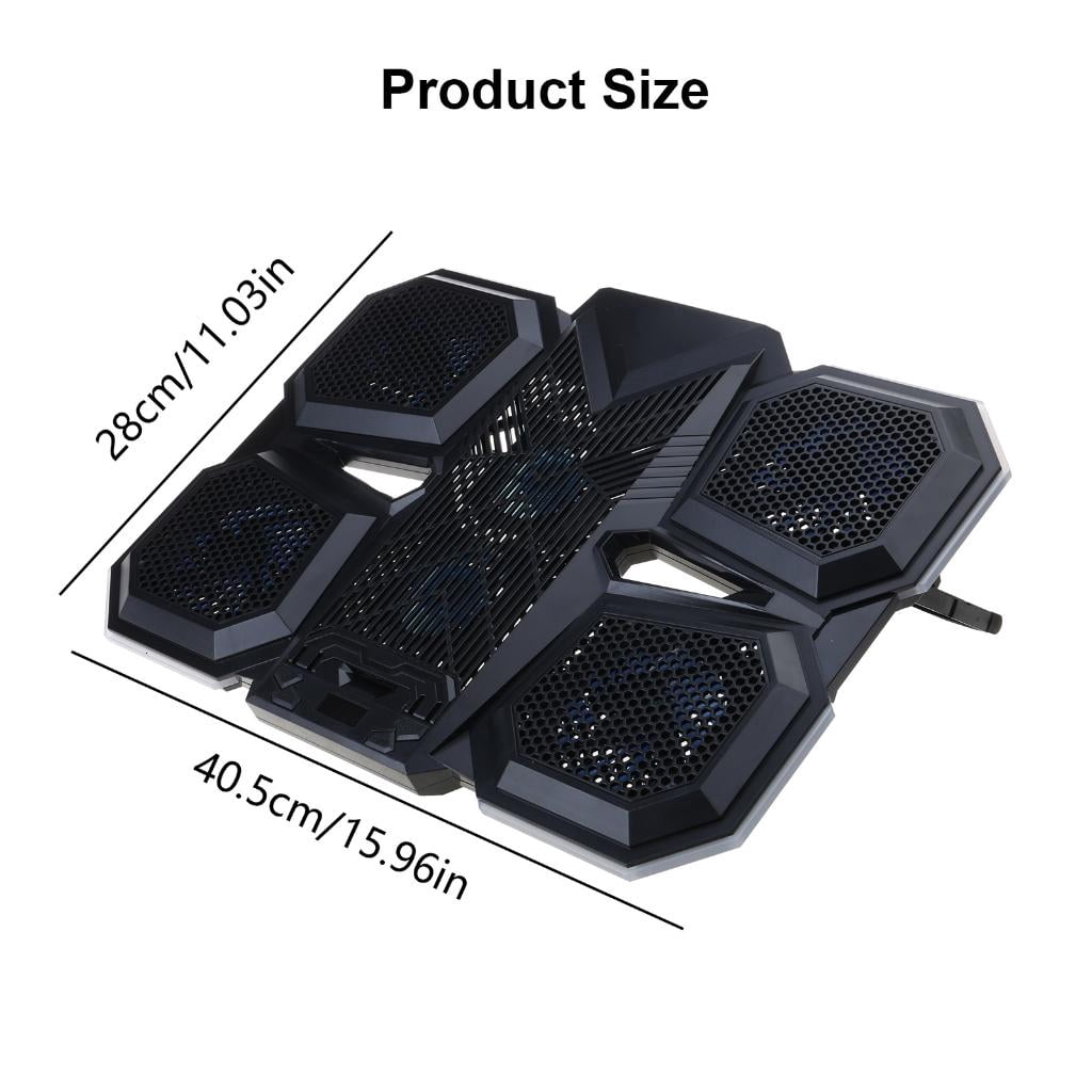 lanema Laptop Cooling Pad Cooling Stand with 6 Cooling Fans Height Adjustable Quiet Cooling Pad for 12.1-17.3inch Notebook