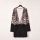 thumbnail image 5 of Chaqueta tipo cárdigan de manga larga con estampado de leopardo y manga larga para mujer, abrigo abierto Pompotops qwe19417, 5 of 9
