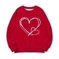 thumbnail image 5 of Posijego Girls Boys Valentine's Day Sweatshirts Long Sleeve Heart Graphic Tee Spring Pullover Sweatshirt for Kids 1-15 Years, 5 of 9