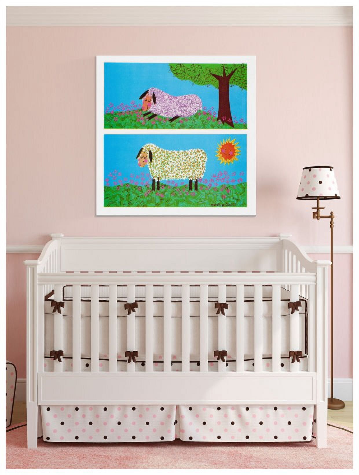 Marmont Hill "Happy Sheep" by Curtis Painting Print on Canvas
