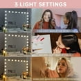 thumbnail image 6 of Fenchilin 32"x23" Vanity Mirror with Lights USB Charging Tabletop Wall Mount Metal White, 6 of 10