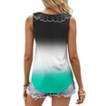 thumbnail image 4 of Weiqiqre Spring Outfits for Women V Neck Ombre Tank Top Summer Casual Basic Loose Sleeveless T Shirt, 4 of 6