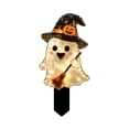 thumbnail image 2 of Lighted Halloween Ghost Stake With Pumpkin Outdoor Halloween Decoration 2D Spooky Ghost Halloween Lighted-Up Party Courtyard Porch Garden Lawn Display Decor, Yards, Lawns, Front Doors,1pcs, B, 2 of 8