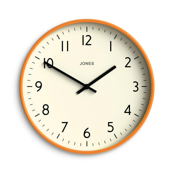 Reloj de pared JONES CLOCKS® Studio Modern 30 cm naranja