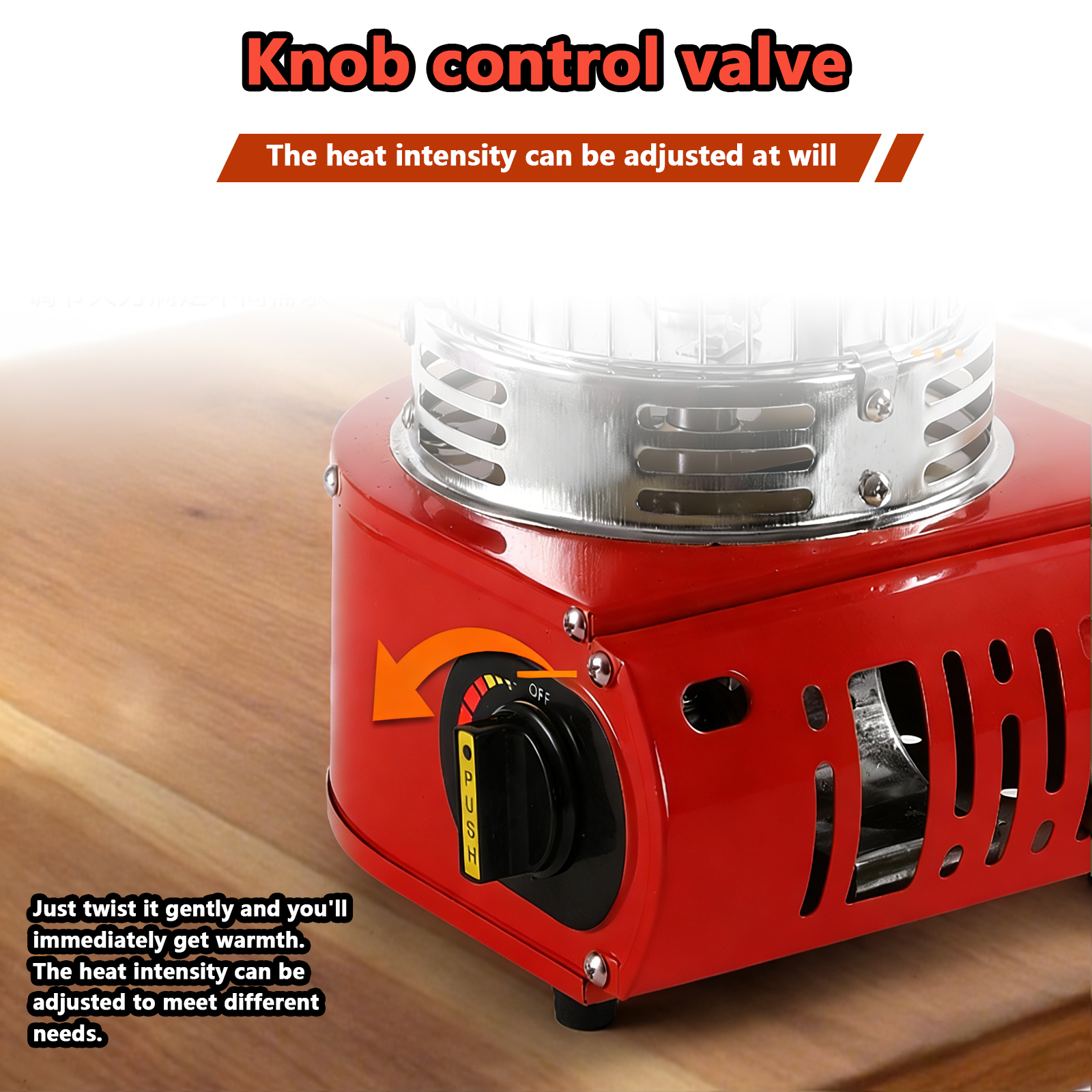 Arcticwind Outdoor Camping Heater for Tents,Portable picnic heater,Tent Heater Stove for Camping,Outdoor Camping,Ice Fishing Heater,Cooking Dual-Use, Multifunctional Windproof Gas Stove,Red