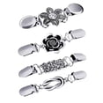 thumbnail image 1 of MesaSe 4 Pcs/Ensemble Clip Rétro Cardigan Clip Chandail Femmes Filigrane Dos Cintré Broche Anti-Exposition, 1 of 5