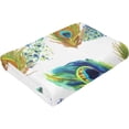 thumbnail image 5 of Peacock Throw Blanket Peacock Feather Watercolor Luxury Cozy Plush Soft Blanket for Bed, Couch, Sofa, Dorm, Home Decor Queen Size 60"X50", 5 of 6