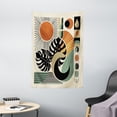 thumbnail image 2 of Ambesonne Monstera Tapestry Wall Hanging, Boho Mid Century Sun Leaf, 40"x60", Cinnamon Black Beige, 2 of 3