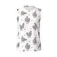 thumbnail image 6 of Lsque Funny Chicken Print Men's Cotton Blend Sleeveless Muscle Shirts (S-3XL)- Moisture Wicking, Odor Protection, UPF 30+,Small, 6 of 8