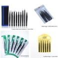 thumbnail image 1 of Juego de pinzas de tela de 9 piezas, juego de pinzas antimagnéticas de acero inoxidable duro, electrónicas, rectas, puntiagudas, redondas, planas, codos, electrostáticos, gadgets de bricolaje, 1 of 5