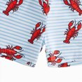 thumbnail image 5 of Summer Boys Girls 2 Piece Outfits Boys Short Suit Adorable Crocodile Summer Vibes Print T-Shirt and Plaid Shorts Outfit, 5 of 7
