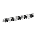 thumbnail image 2 of Stainless Steel Wall Mount Bracket 5 Racks and 4 Hooks Broom Organizer Tool Rack for Home Kitchen Garage Black, 2 of 7