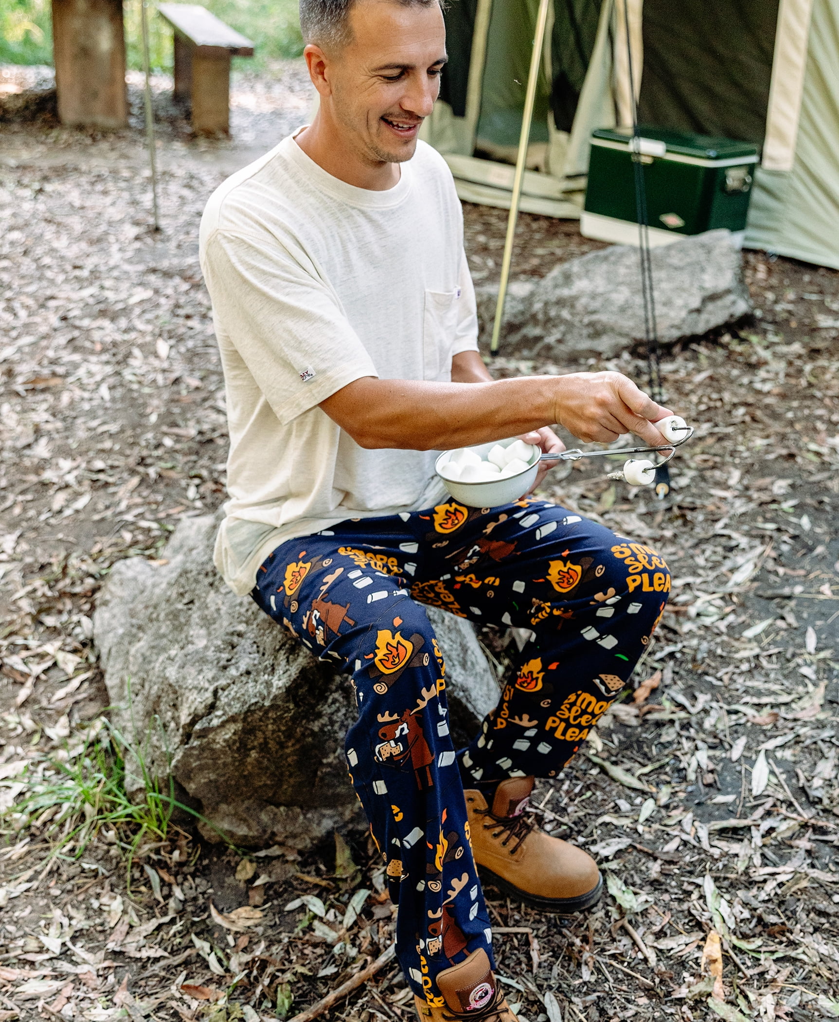 LazyOne Men's Comfy Pajama Pants, 100% Cotton, Smore Sleep LazyOne Men's Comfy Pajama Pants, 100% Cotton, Smore Sleep