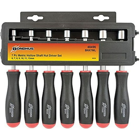 UPC: 0037231484965 | Bondhus 48496 Hollow Shaft Nut Driver Set  7 Piece