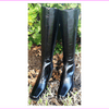 DONAL PLINER HIGH BOOTS BLACK LEATHER CREPE SIZE 6.5 SPAIN