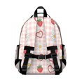 thumbnail image 3 of Strawberry and Heart Pink Pattern Cute School Backpack Bag for School with Padded Back and Adjustable Shoulder Straps 15.25"x11.5"x5.25", 3 of 5