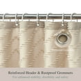 thumbnail image 6 of Siiluminisoy Beige Extra Long Shower Curtains, Heavy-Duty Mold/Mildew-Resistant,Water-Repellent, Machine-Washable,Chevron Textured Design,72 x 78, 6 of 9