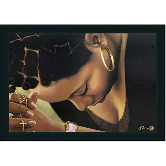 Time Well Spent (Female) | Framed Religious Black Art | 28L X 40W" Inches