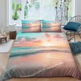 thumbnail image 1 of Modern Bedding Cover Set Beach Sunset Printed Comforter Cover Pillowcase Adult Bedroom Decor,King (90"x104"), 1 of 5