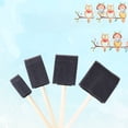 thumbnail image 4 of MasteelfCA 3 Set/12 Pcs Kids Art Craft Painting Drawing Tools Mini Sponge Brush Set Fun Kits Early DIY Learning for Kindergarten (Black), 4 of 8