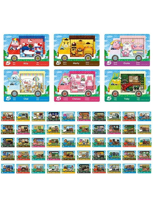 Animal Crossing New Horizons Sanrio Animal 56 Pcs Amiibo Cards Compatible with Switch/Switch Lite, Wii U and 3DS