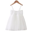 thumbnail image 4 of Vedolay Girls Summer Sleeveless Crew Neck Bow Solid Color Tulle Princess Dress,White 2-3 Years, 4 of 5