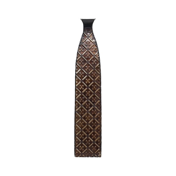 Hosley 24.5 Inch High Multi Colored Metal Embossed Floor Vase. Ideal Gift for Weddings Party Spa Reiki Meditation Settings with Dried Flowers