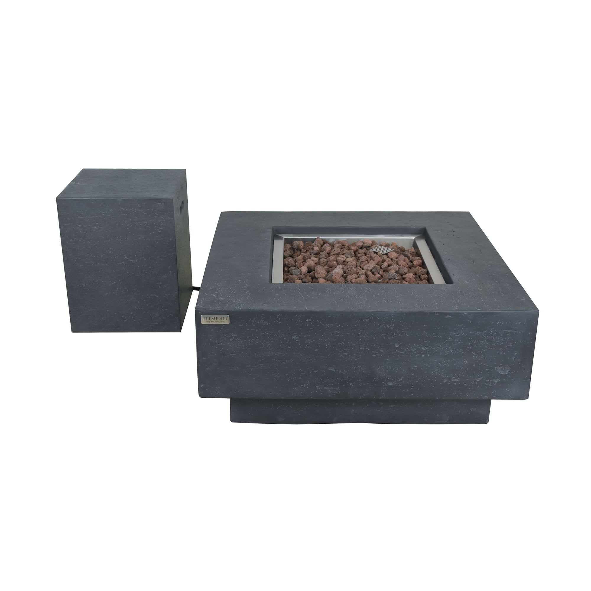 Elementi Manhattan Concrete Outdoor 45,000 BTU Natural Gas Fire Table