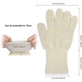 thumbnail image 3 of 1 Pair Barbecue Gloves Heat Resistant Glove Universal Size Grill - Kitchen Gloves Withstands Oven Gloves for BBQ, Grill, Baking, Fireplace, Welding Gl, 3 of 5