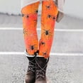 thumbnail image 2 of LEAVINGSUO Women's Halloween Capri Leggings Fashion Print Leggings With Yoga Sport Elastic Pants for Workout or Casual Wear Multicolor S, 2 of 4