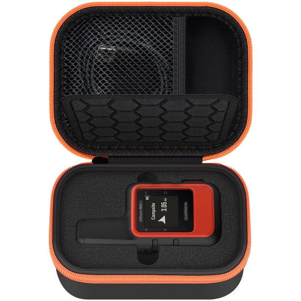 Estuche para Comunicador Satelital Compatible con Garmin InReach Mini 2/010-01879-00 InReach Mini para Camping y Senderismo (Negro con Cierre Naranja)