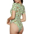 thumbnail image 3 of Easygdp Cute Chubby Frog Women's One-Piece Swimsuit Slim Fit Crew Neck Bodysuit Athletic Swimwear with Concealed Buckle - Medium, 3 of 9
