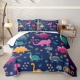 thumbnail image 2 of Erosebridal Colorful Dinosaur Twin Quilt Set,Cartoon Dino Twin Coverlet Set For Boys Kids,2 Pieces, 2 of 7