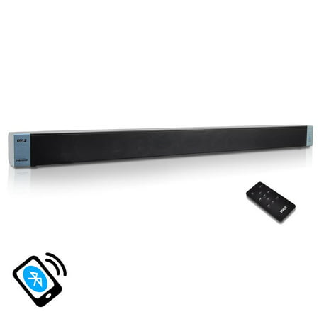 PYLE PSBV250BT - Audio Level Bluetooth Stereo SoundBar Digital Speaker System, 2-Channel, Remote Control and AUX (3.5mm), RCA & Optical