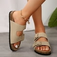 thumbnail image 6 of Women Adjustable Cork Footbed Open Toe Slide Sandals for Casual Wear, 6 of 10