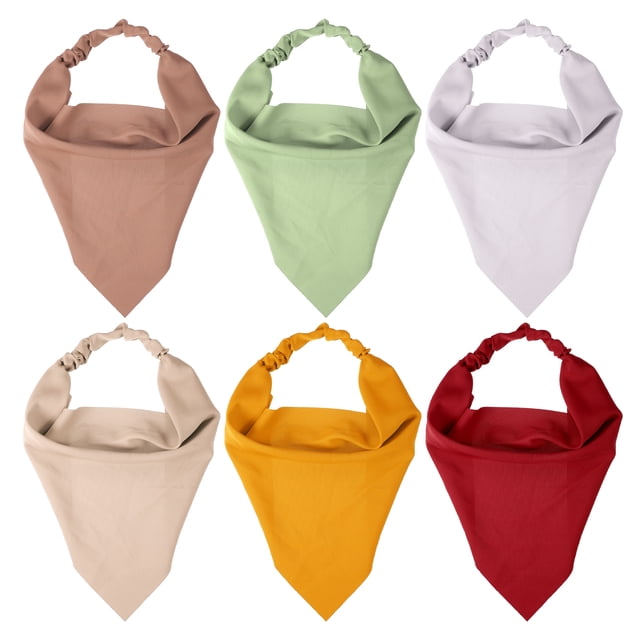 pañuelos para el pelo, antideslizantes, caqui, rosa, rojo vino, amarillo, gris, verde, 12,60 x 7,87 pulgadas, pañuelos triangulares para el pelo para niñas y mujeres