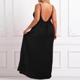 thumbnail image 2 of Glisme Casual Dresses For Women Plus Size Dress Sleeveless Loose Backless Maxi Robe Housecoat Wear Summer Outfit Black Sundress Anniversary Dresses, 2 of 6