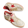thumbnail image 3 of Golden Goose Espadrilles à Talon pour Hommes Ball Star Blanches Rouges, 3 of 5