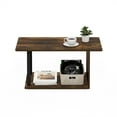 thumbnail image 5 of Furinno BASIC 2-Tier Modern Coffee Table with Open Shelf Amber Oak, 5 of 5