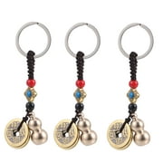 9 Pcs Calabash Keychain Keychains Gourd Shaped Brassware Girls Gift Jewelry Chinese Decor Gourd Pendant Keyring