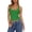 Green, variant on Women's Sleeveless Square Neck Tank Double Layer Basic Crop Tops Workout Top for Summer Casual Work S