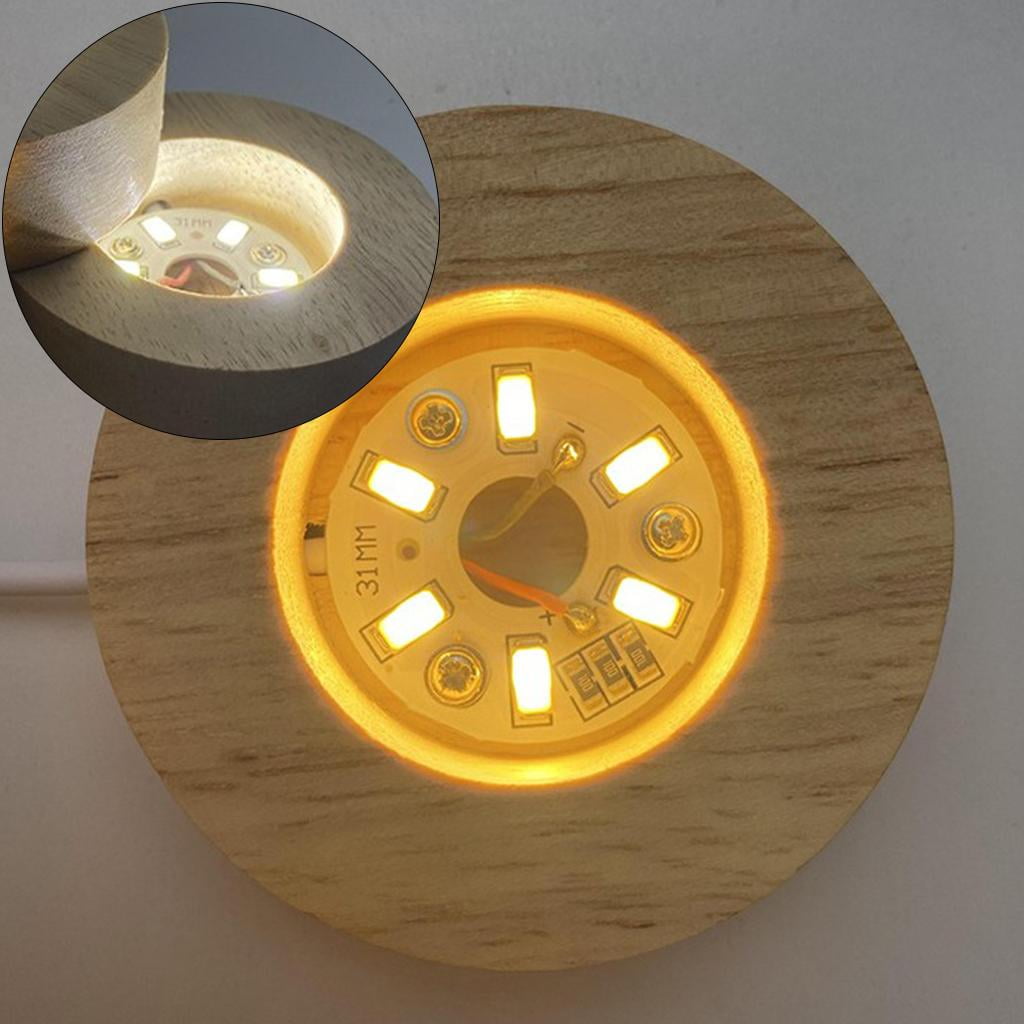 LED Night Light Base Art Display Holder Lamp Pedestals for Crystals