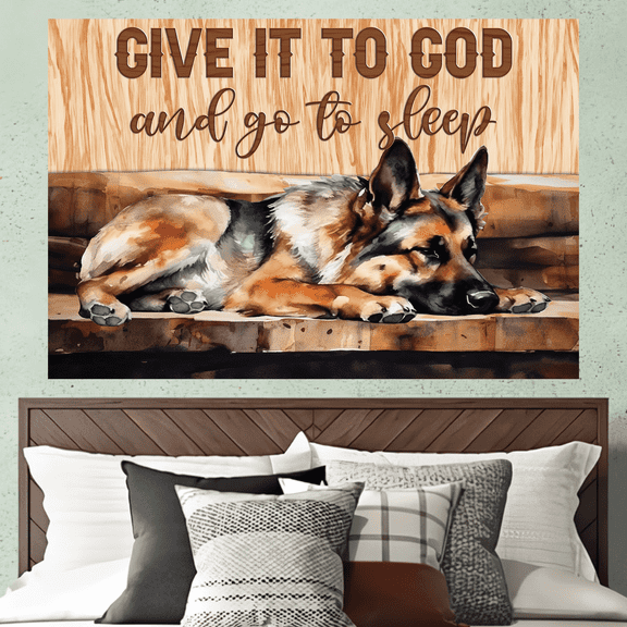 Lotusprinthandmade Give It To God And Go To Sleep Poster 16" x 24", Christian Wall Art, Christian Poster, Christian Home Decor, jesus poster, jesus christ poster