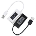 thumbnail image 2 of 2pc DC Digital Voltmeter Ammeter LCD Dual USB Charger Mobile Power Detector Voltage Current Meter Tester Monitor,2 * USB current and voltage meter testers,White & Black, 2 of 6