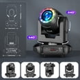 thumbnail image 5 of 150W Moving Head DJ Light Rotating 16-Facet Prism Stage Lights with 8 GOBOs and 8 Colors 14CH DMX512 with Rainbow Effect and Halo Strip Built-in Multiple Running Programs, 5 of 5