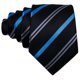 thumbnail image 4 of Set de Corbatas de Seda para Hombre Barry.Wang Negocios Raya Azul Real, 4 of 8
